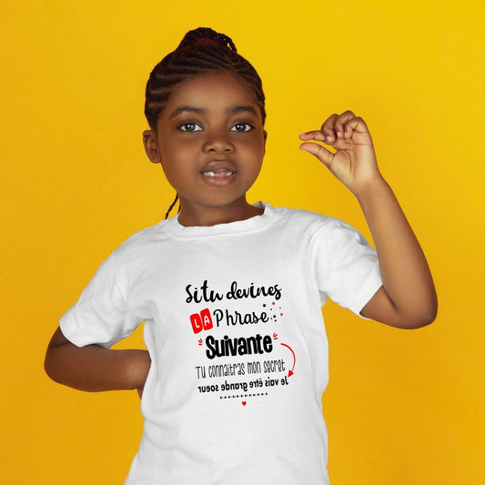 T-shirt enfant si tu devines grande soeur