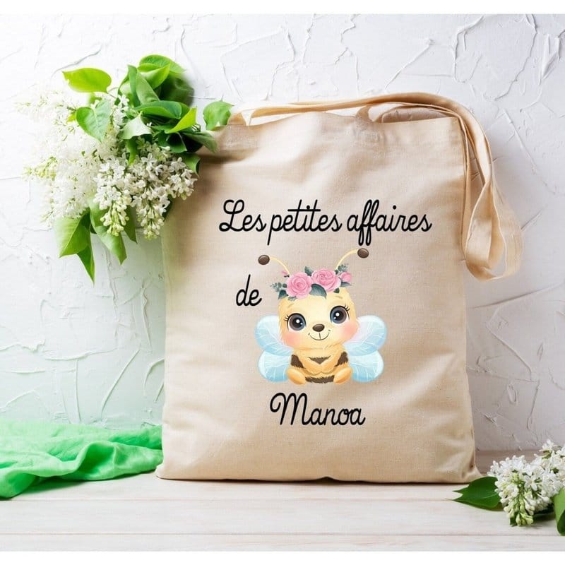 Totebag personnalisable enfant abeille