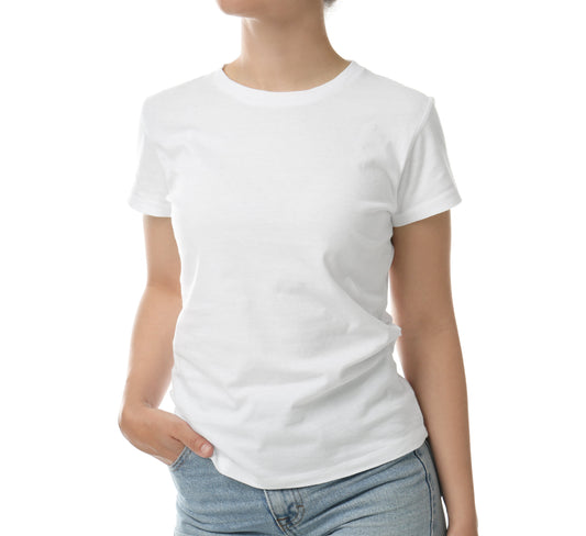 T-shirt femme blanc uni